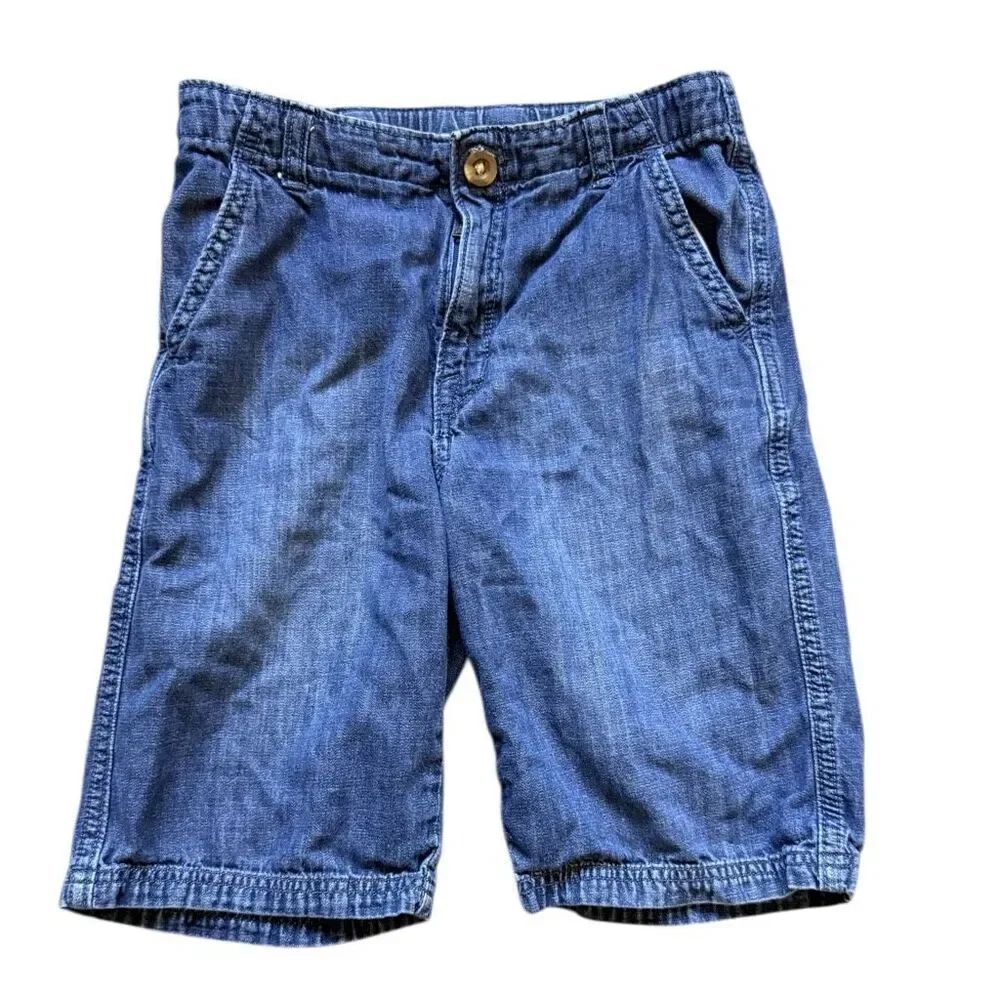 Youth Boys Crazy 8 Chambray Twill Denim Jean Cotton Shorts - Sz 10